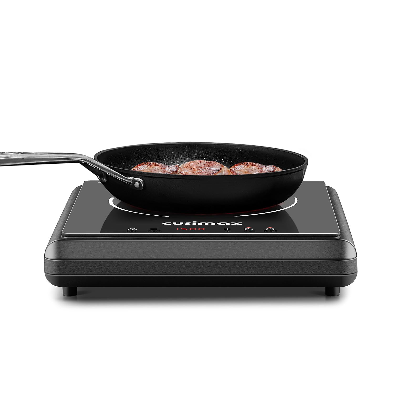 CUSIMAX 1500W Portable Infrared Electric Stove – 7-Speed Ceramic Countertop Burner with Sensor Touch, Safety Lock & Timer, Universal Cookware Compatibility