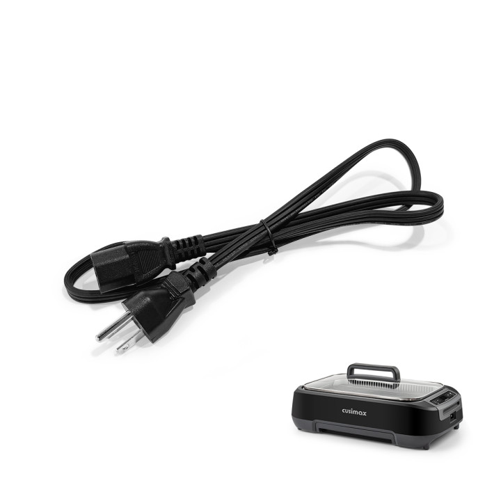 Genuine Power Cord for Cusimax CMRG-500 Smokeless Indoor Grill