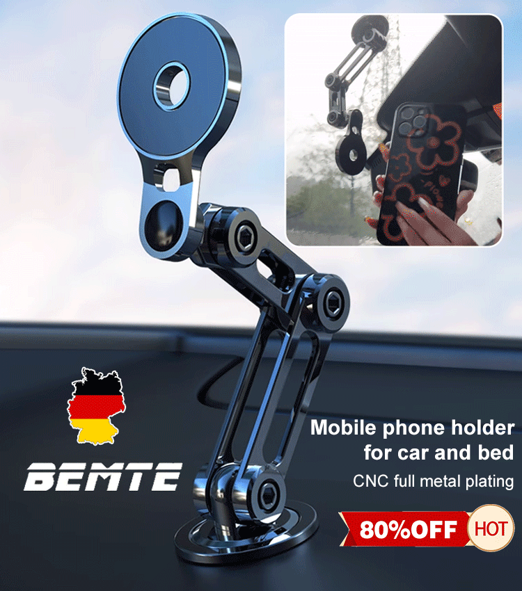 Mobile phone holder for car and bed