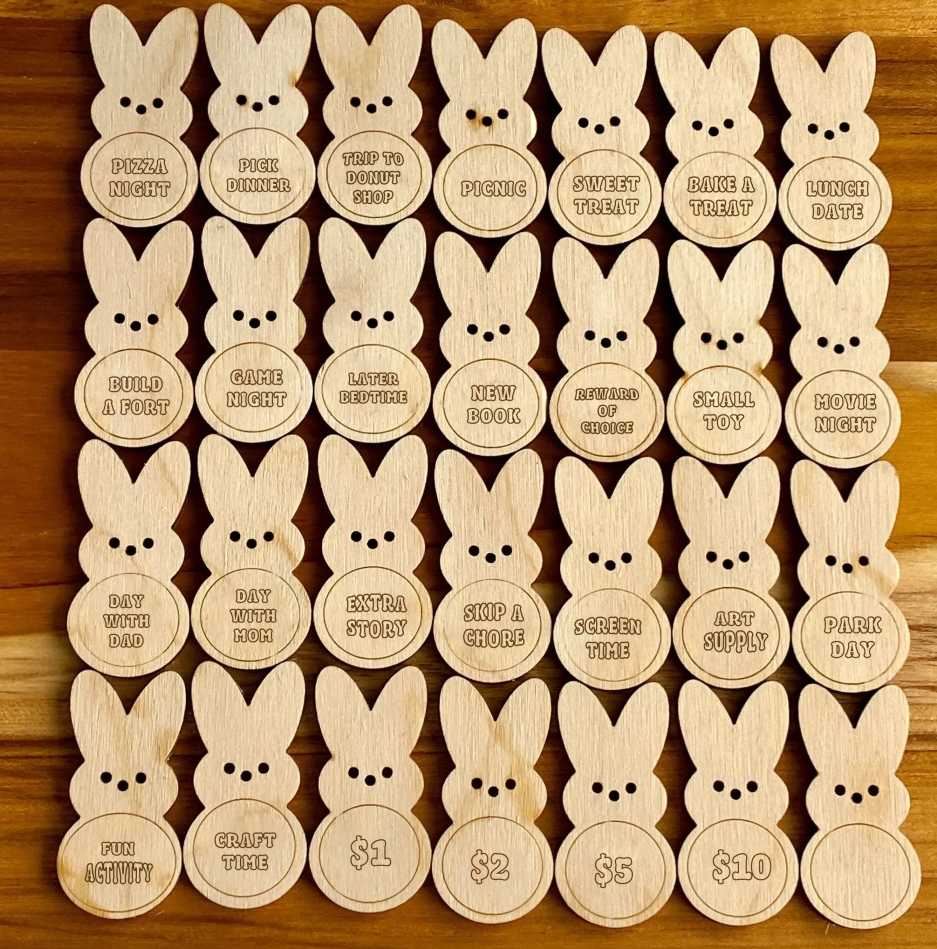 🎁 Last Day Promotion 50% OFF🔥 - Easter Kids Reward Bunny Tokens🐰