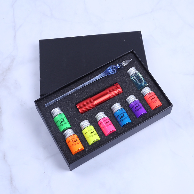 🎁 Last Day Promotion 50% OFF🔥 - Calligraphy Glass Dip Pen Ink Set