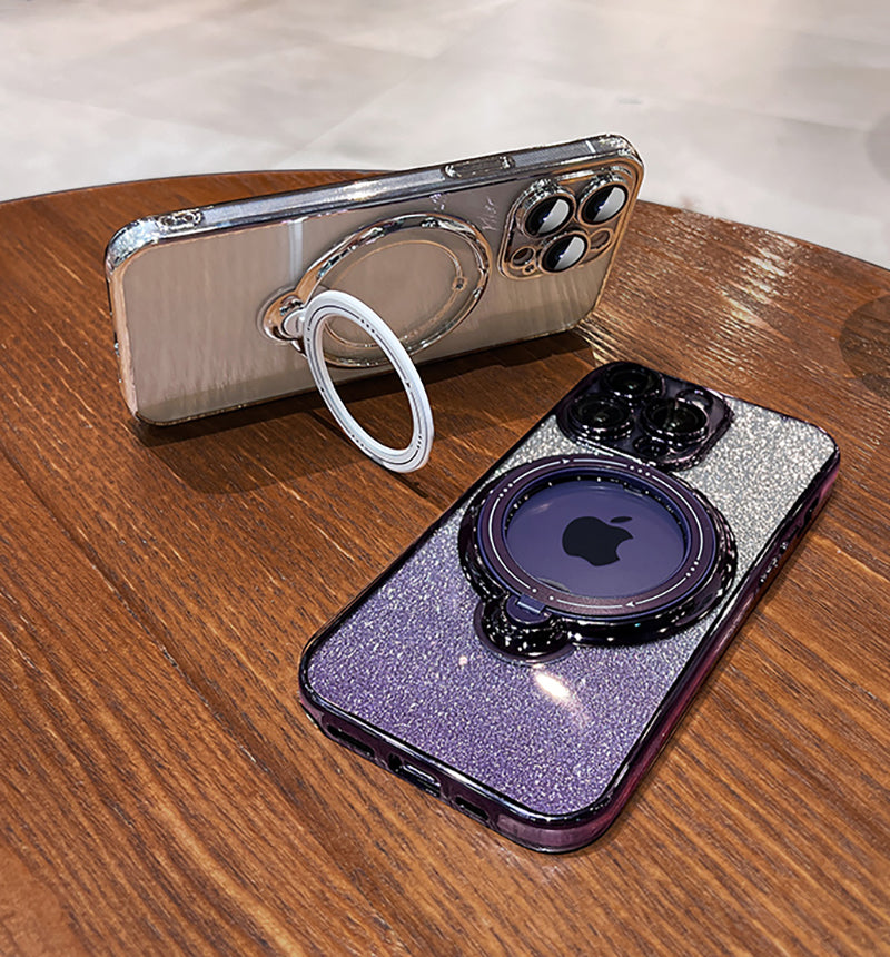 DEALGGO&trade; Glitter Diamond Magnetic Magsafe Ring Holder Case for iPhone