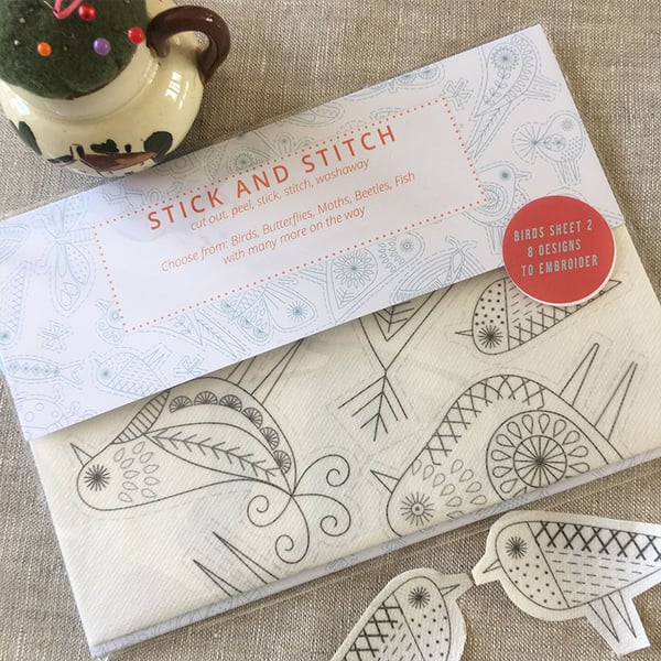 Water soluble embroidery transfers