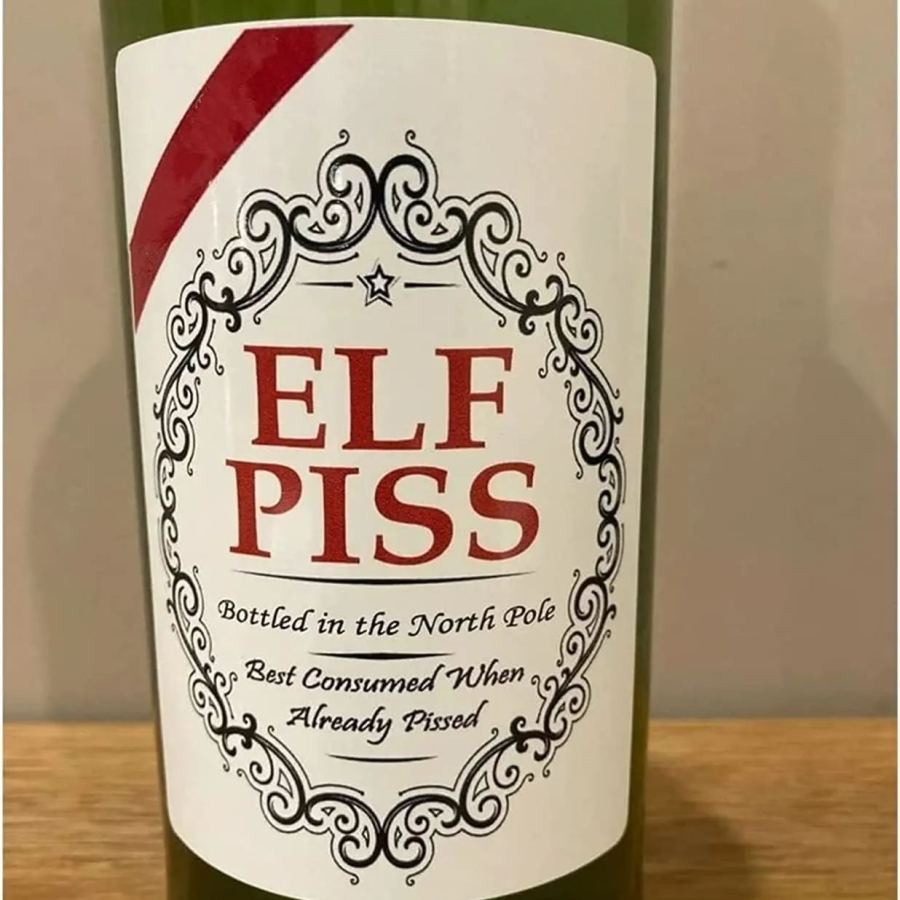 🎄🍷Christmas Funny Novelty Bottle Labels（Set of 5）