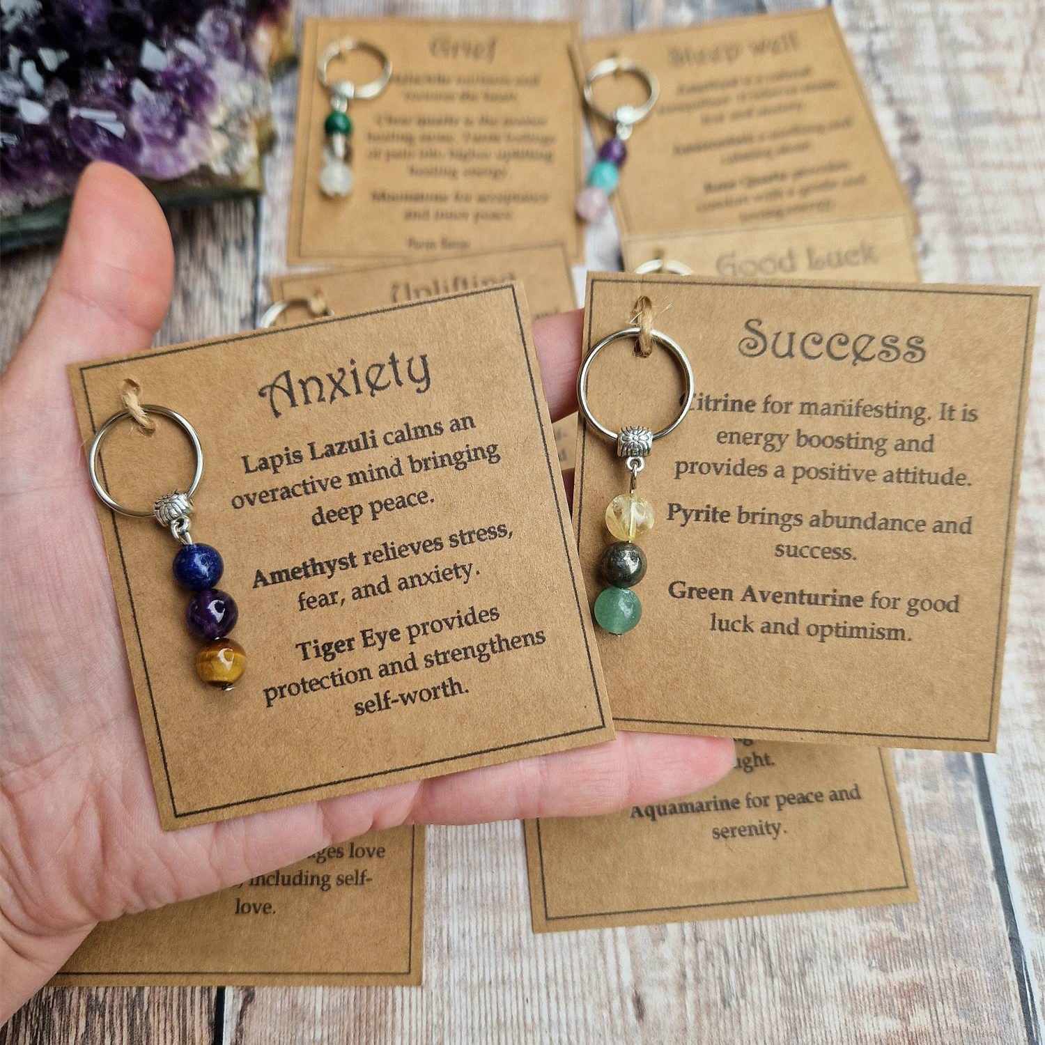 💖Healing Gemstone Keychain