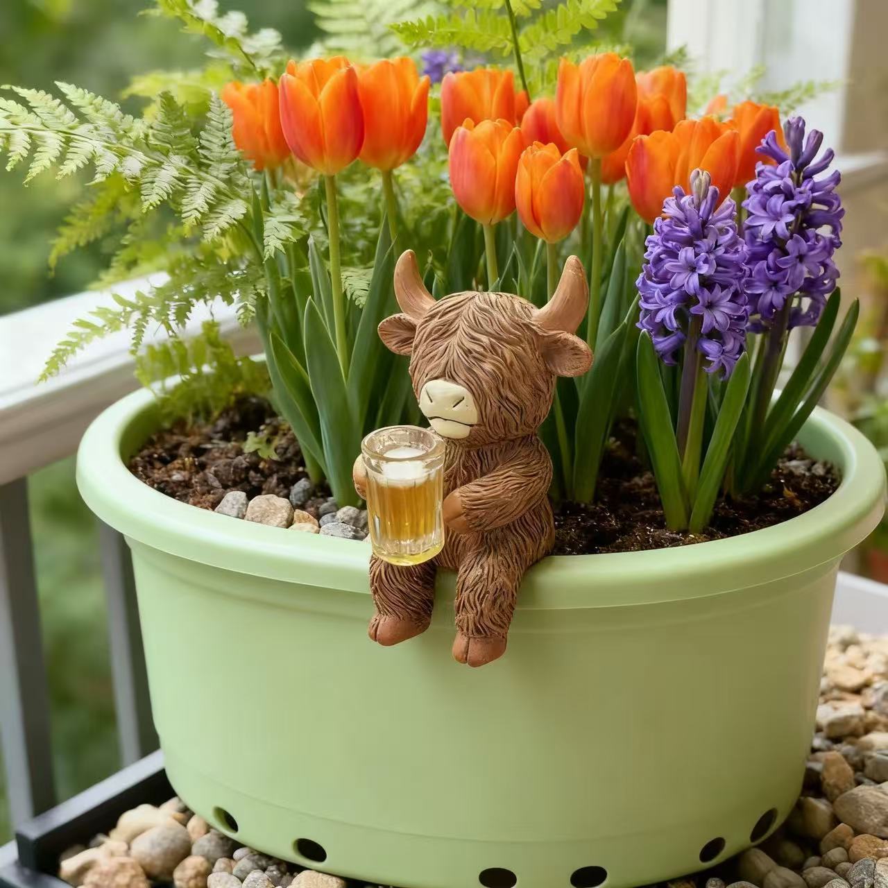 🐂🍻Highland Cow Garden Decor
