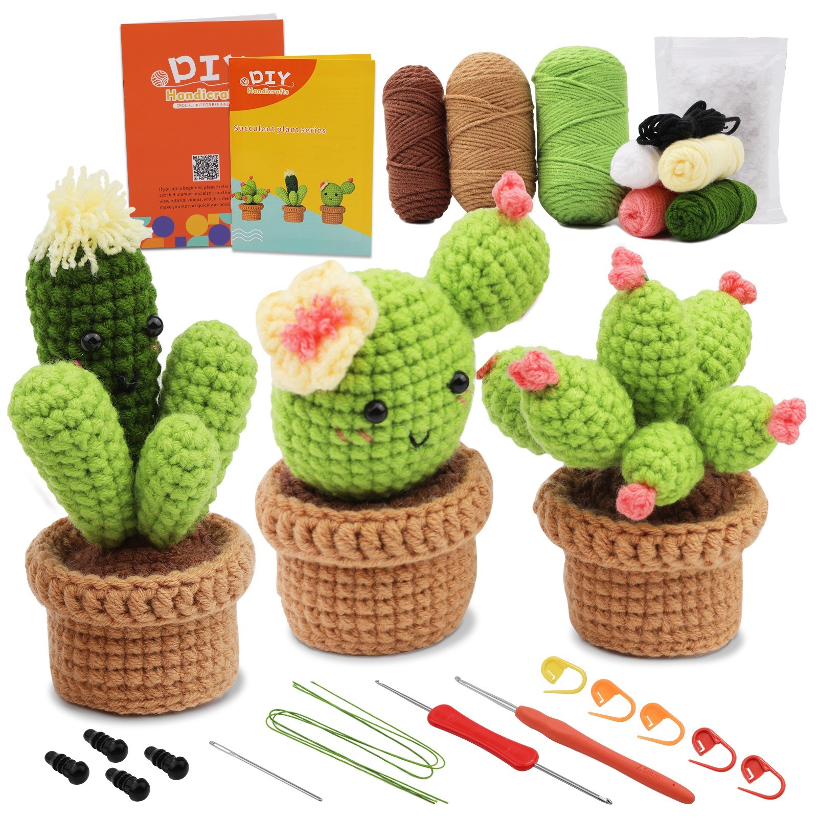 🎁🎍Succulent Potted Plant Crochet Kit
