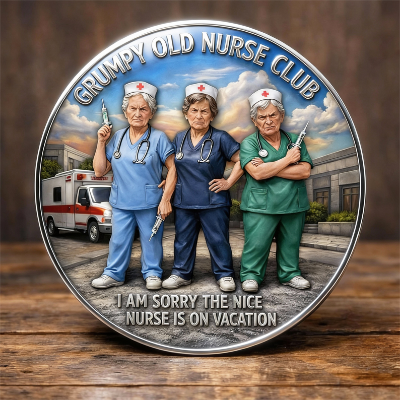 Grumpy Old Nurse Club Coin