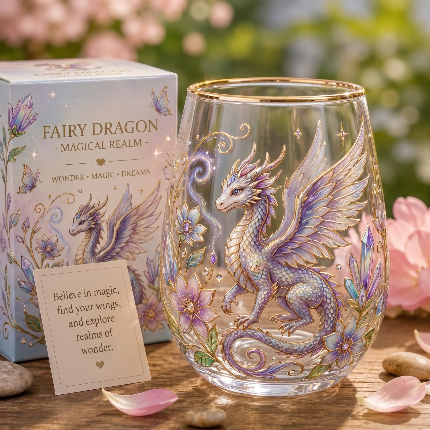 🧚‍♀️🐉Faerie Dragon Glass Cup