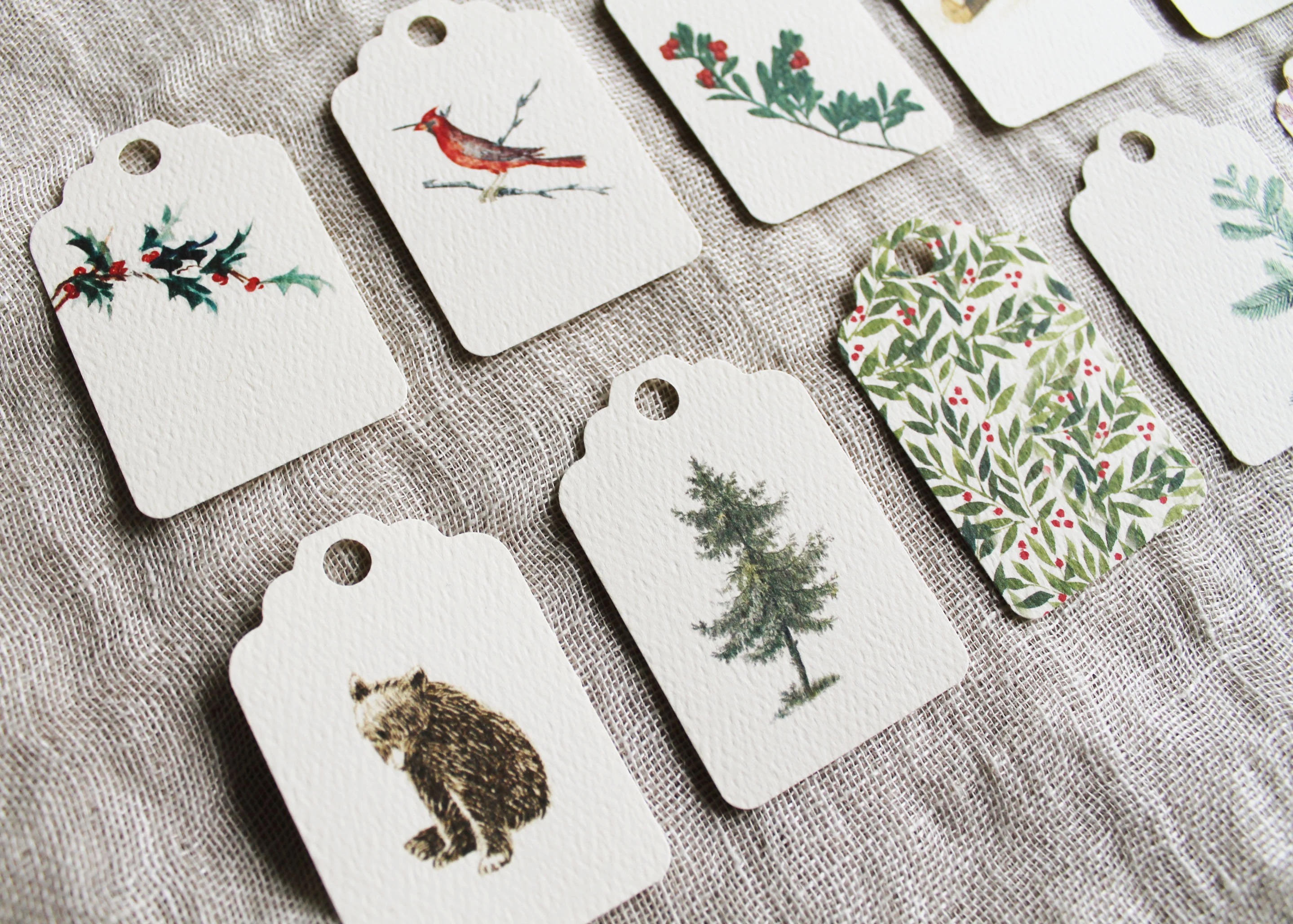 10 Pcs Holiday Gift Tags Variety Set