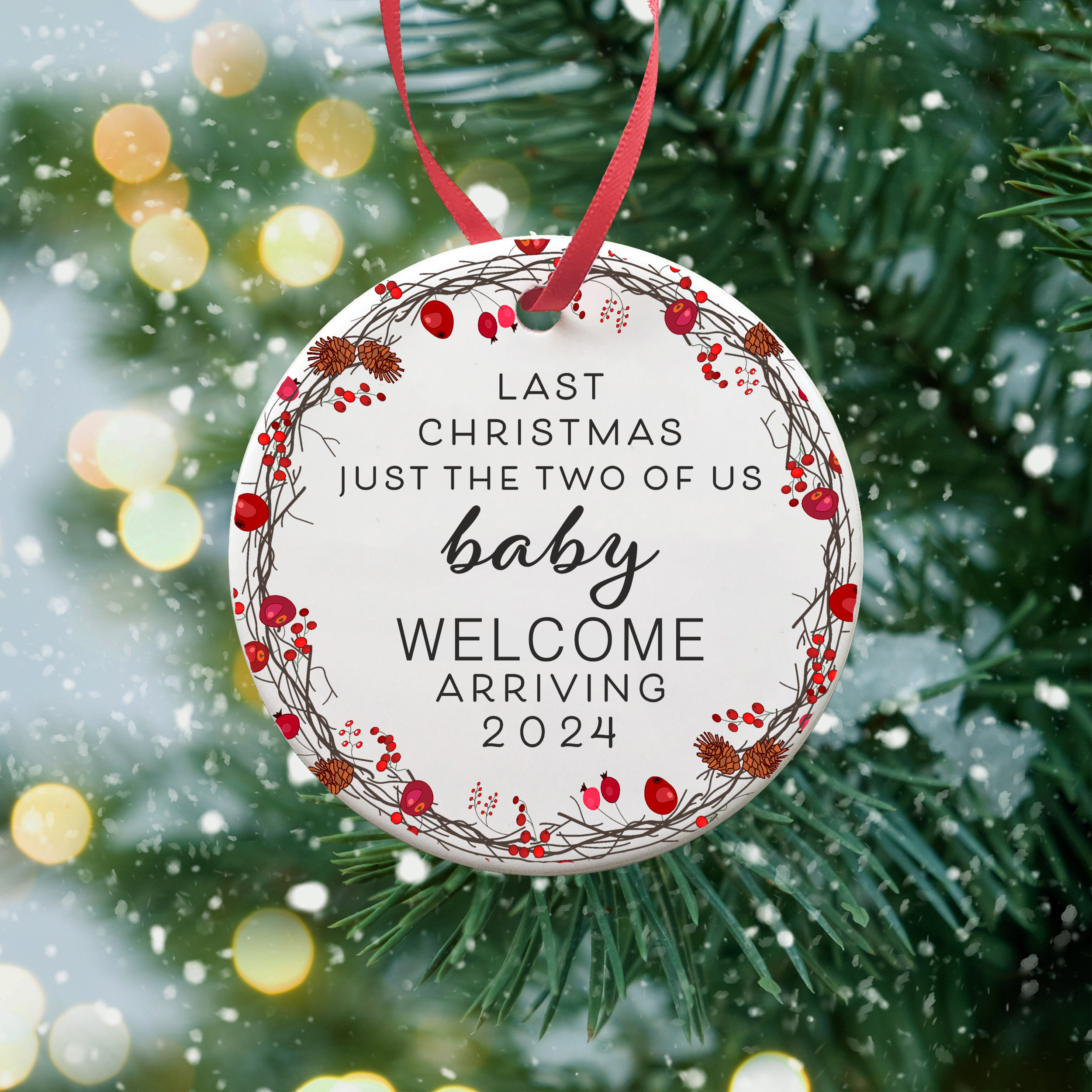 ✨🎄Welcome Arriving 2024- Christmas Tree Ornament
