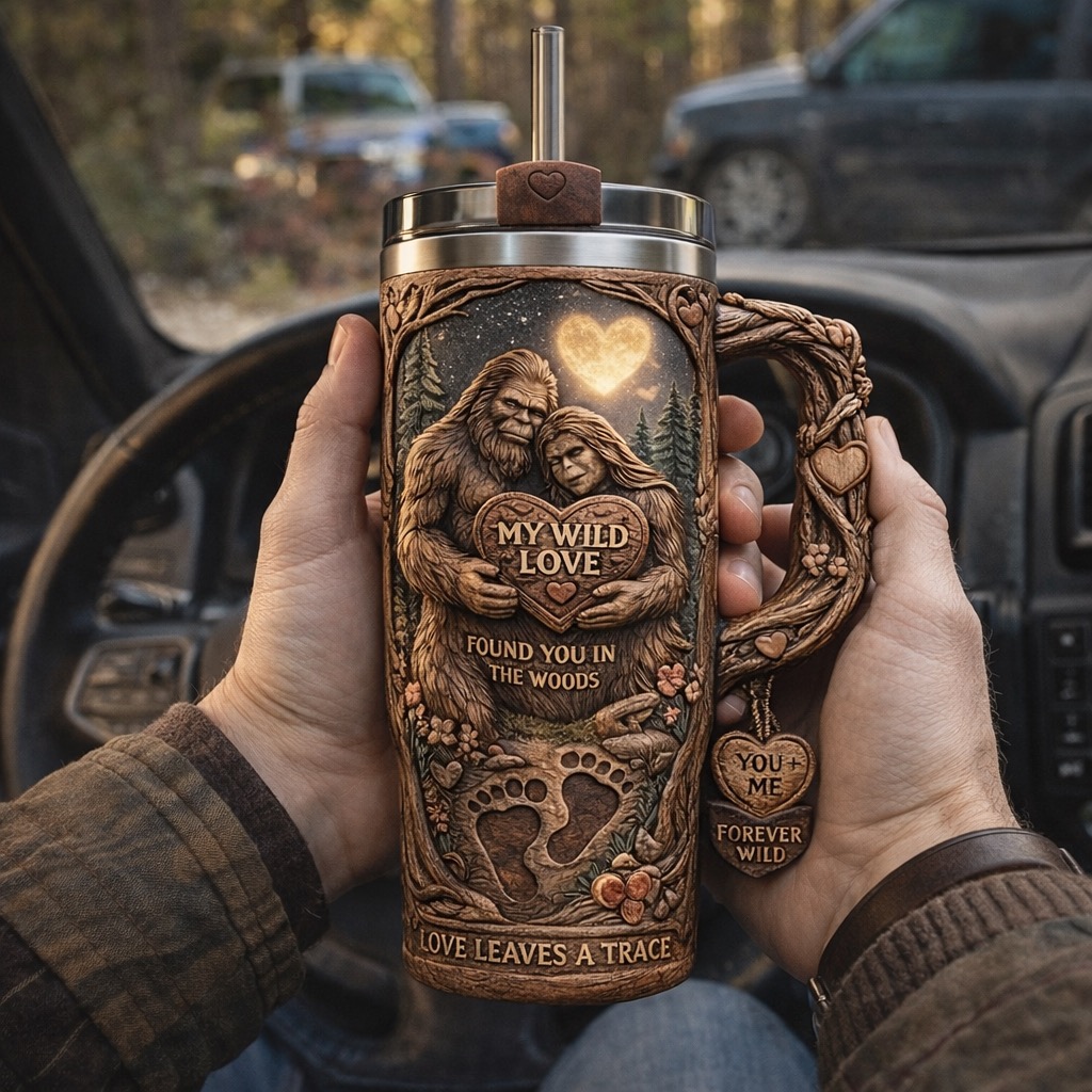 Bigfoot Valentine 2026 Handle Straw Tumbler