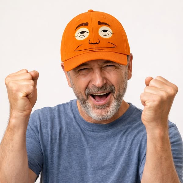 Expressionless Orange-faced Cap