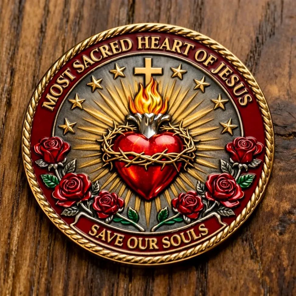 Sacred Heart of Jesus Devotional Coin