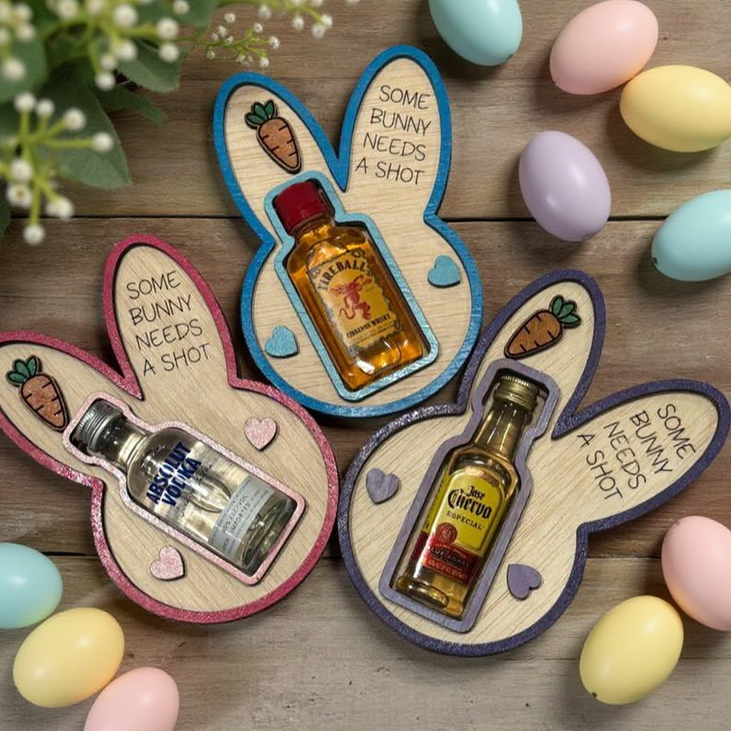 🐰 Some Bunny Needs a Shot! – Easter Bunny Liquor Bottle Holder