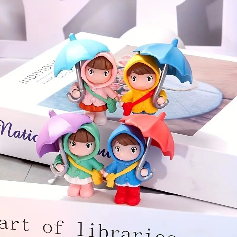 🎀Charming Cartoon Umbrella Duo girl doll