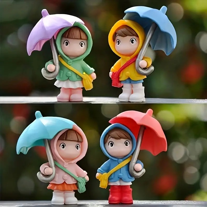 🎀Charming Cartoon Umbrella Duo girl doll