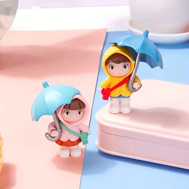 🎀Charming Cartoon Umbrella Duo girl doll