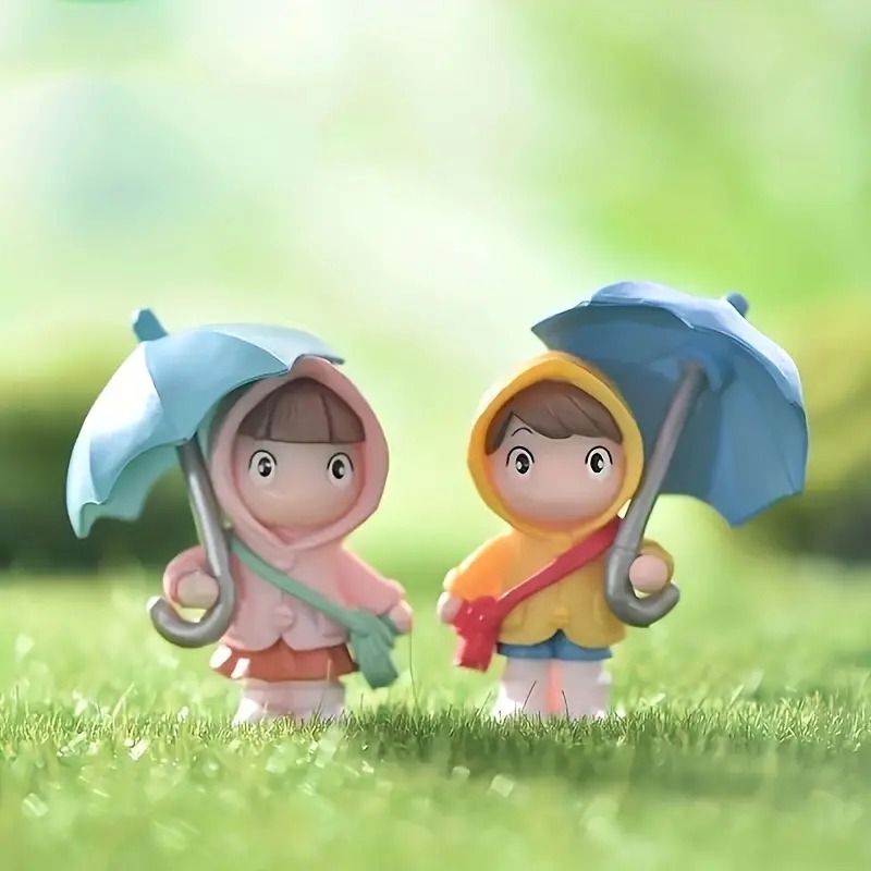 🎀Charming Cartoon Umbrella Duo girl doll