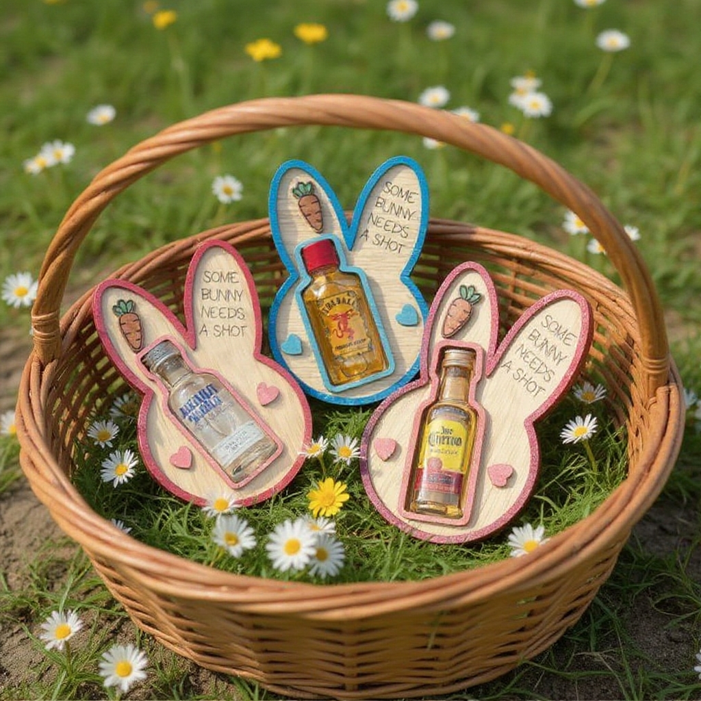 🐰 Some Bunny Needs a Shot! – Easter Bunny Liquor Bottle Holder