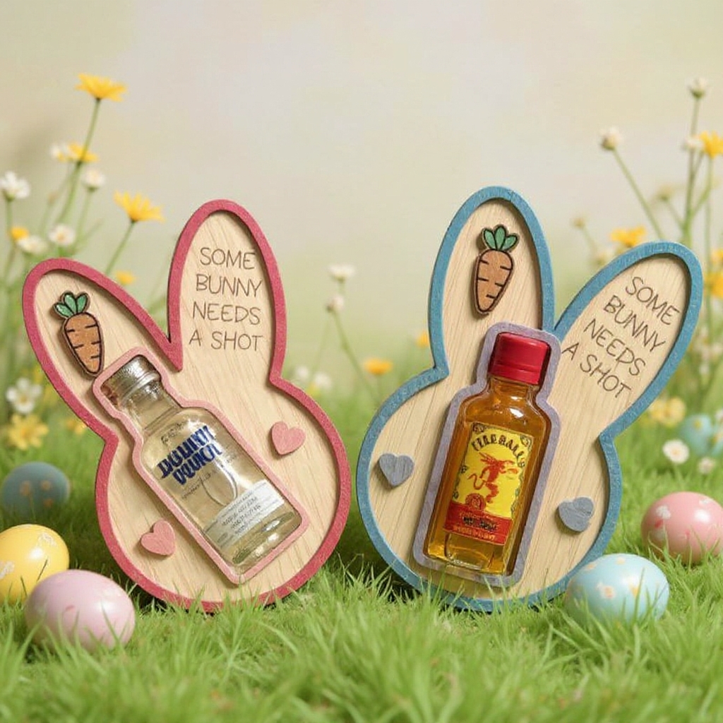 🐰 Some Bunny Needs a Shot! – Easter Bunny Liquor Bottle Holder