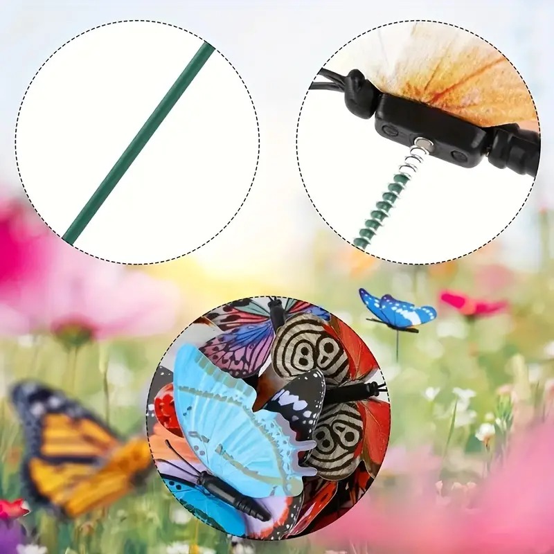 25-piece glowing butterfly stakes