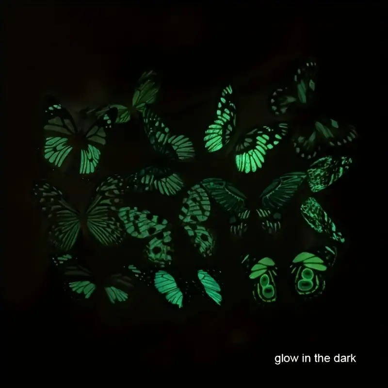 25-piece glowing butterfly stakes