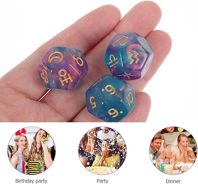 ✨Children's toys 🎲12-sided astrology dice 