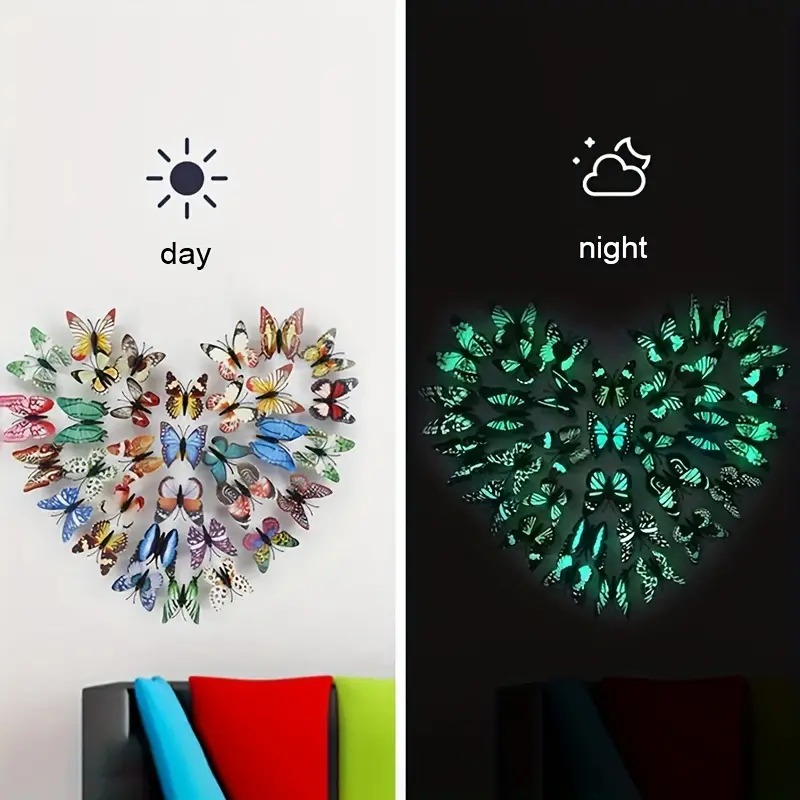 25-piece glowing butterfly stakes