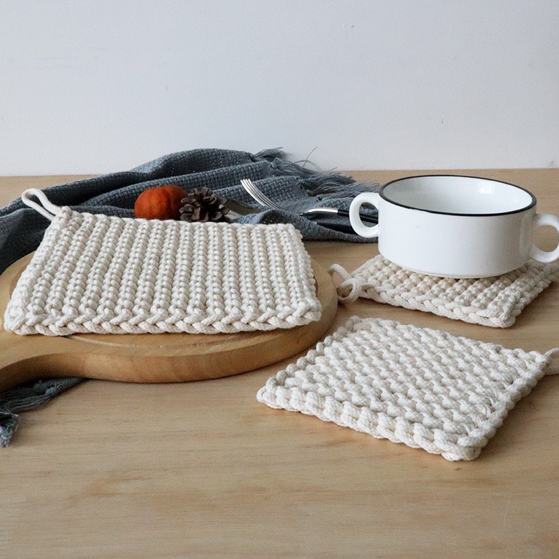 🔥Hot Sale🍮Woven insulated creative decorative coasters