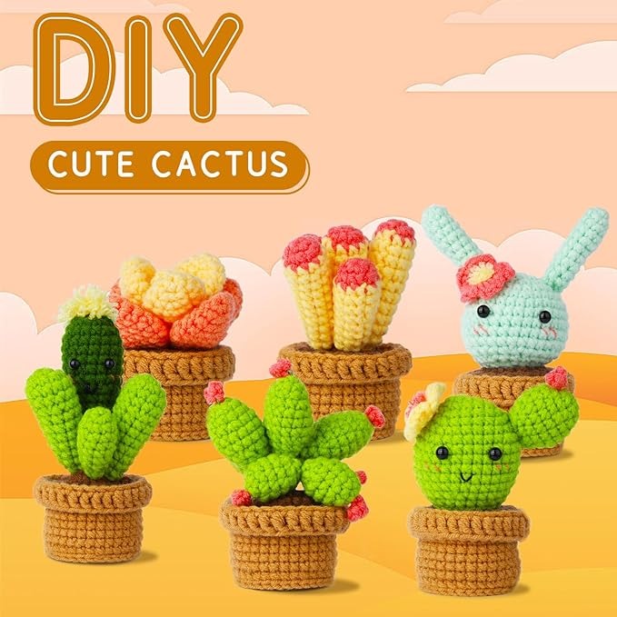 🎁🎍Succulent Potted Plant Crochet Kit