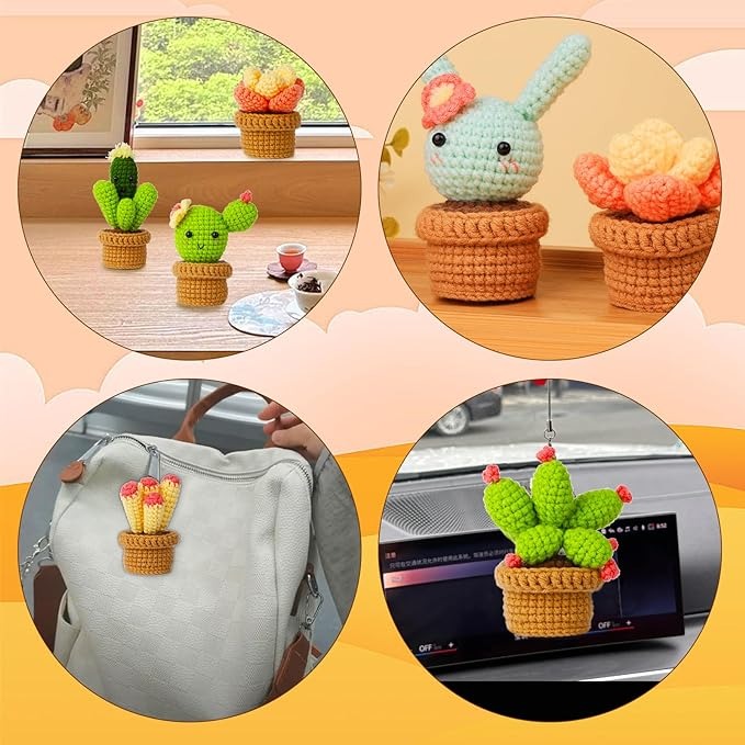 🎁🎍Succulent Potted Plant Crochet Kit