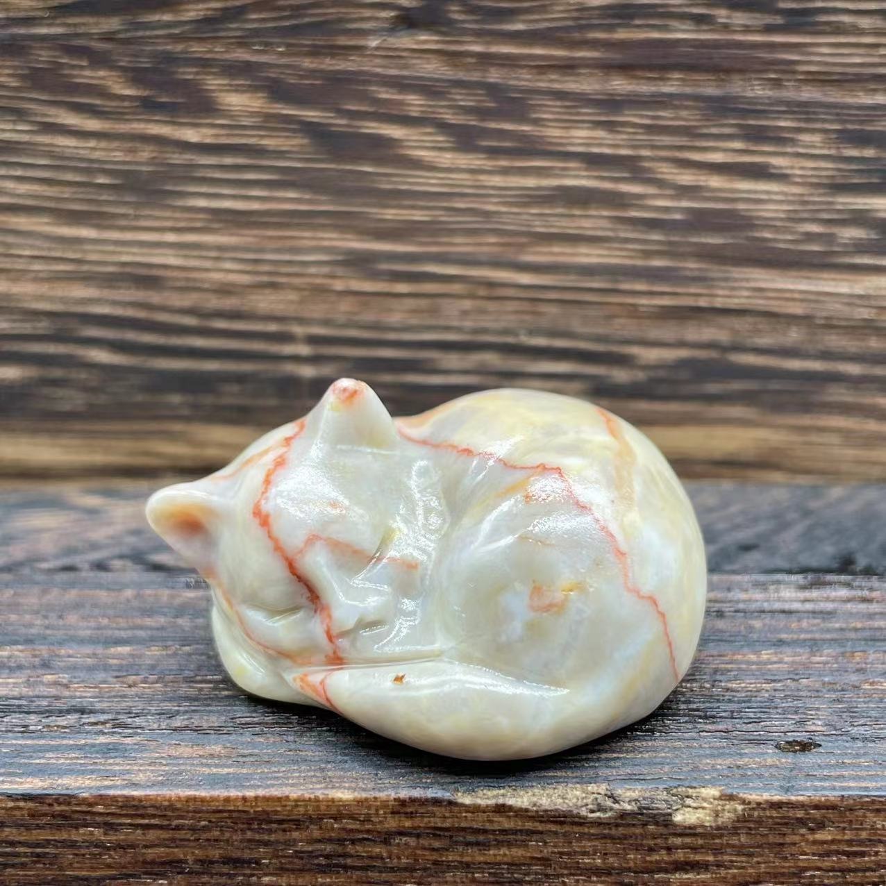 🐱Natural Quartz Crystal Sleeping Cat Decoration