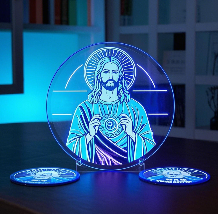 Cyber Jesus Acrylic Ornament