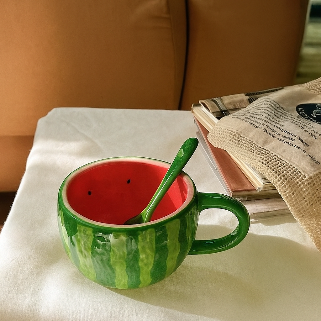 3D Fruit Ceramic Mug Set