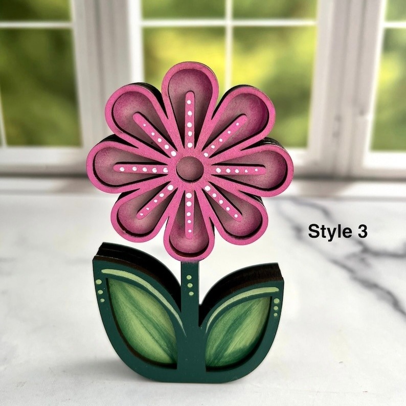 🌷Wooden Flower Ornaments🌷