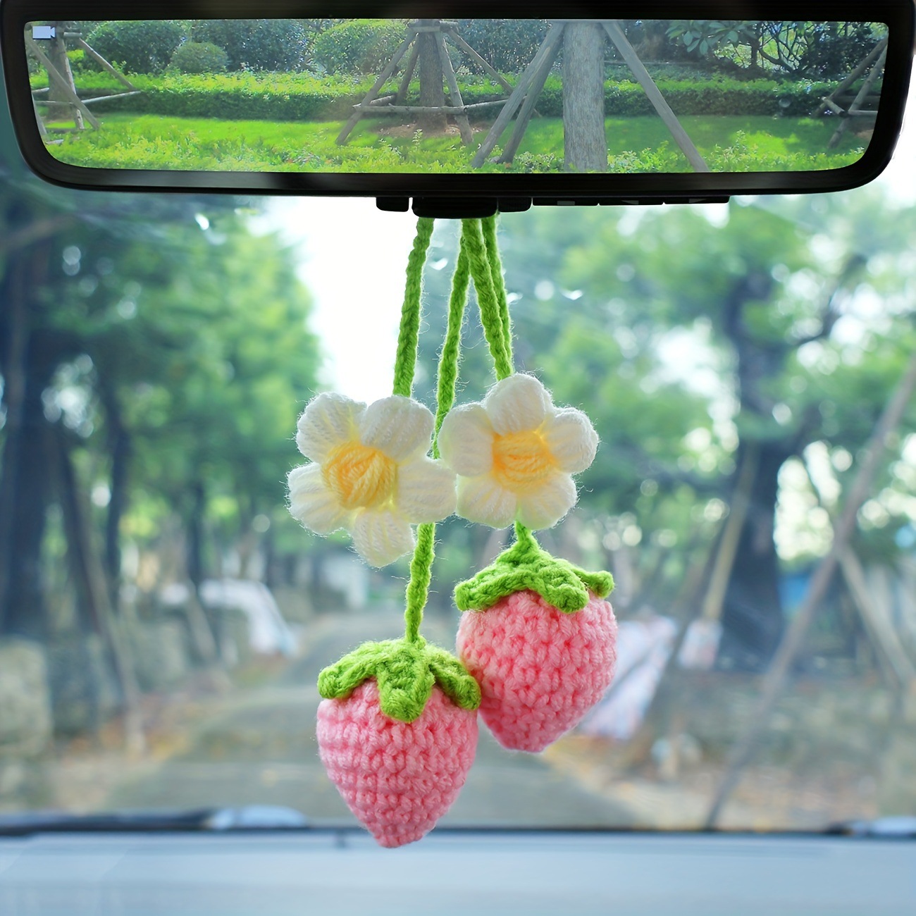 🍓h Strawberry Car Charm