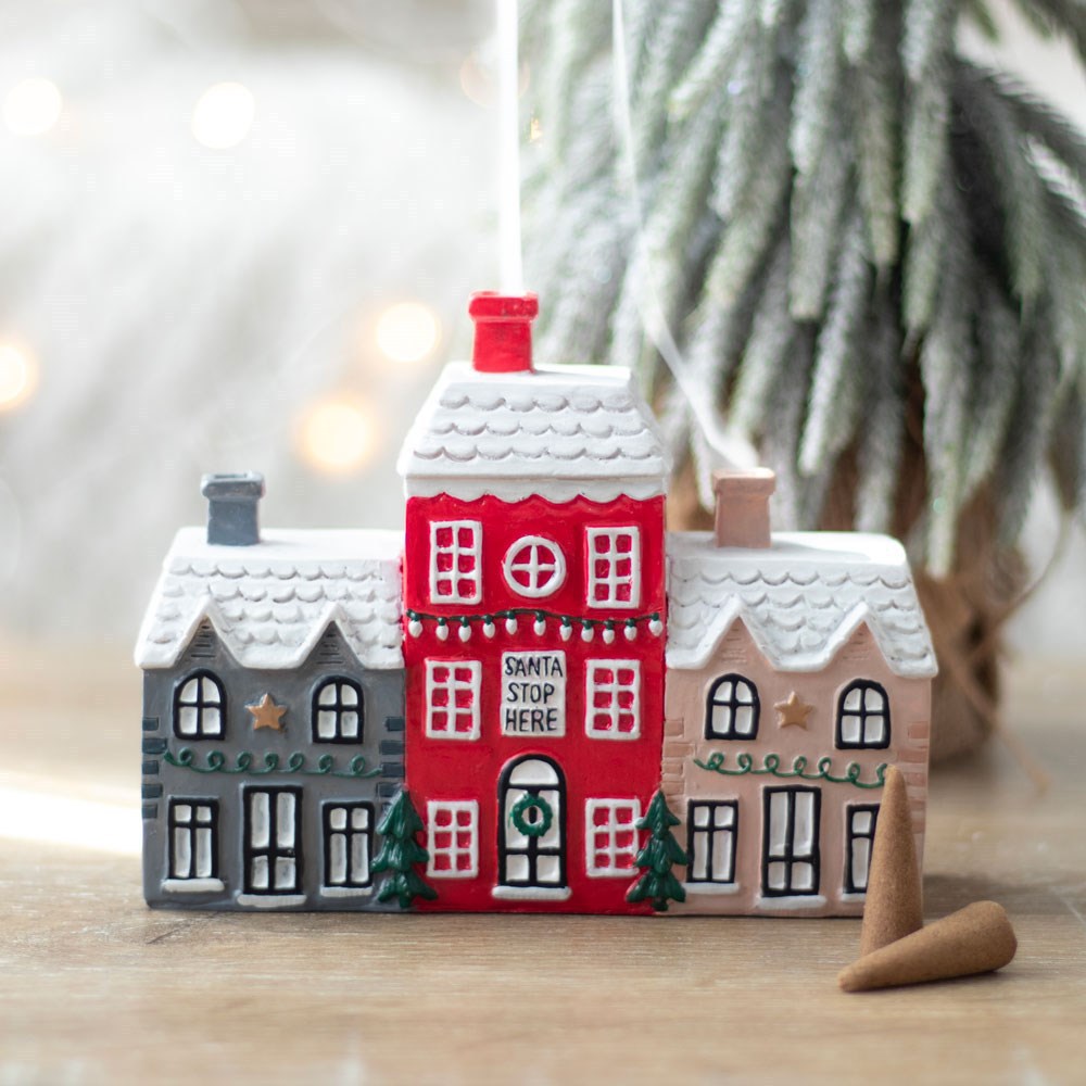🏡Christmas Snowy Winter Incense Resin Cottage Incense Ornament