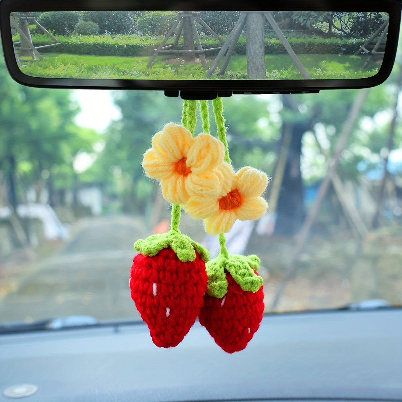 🍓h Strawberry Car Charm