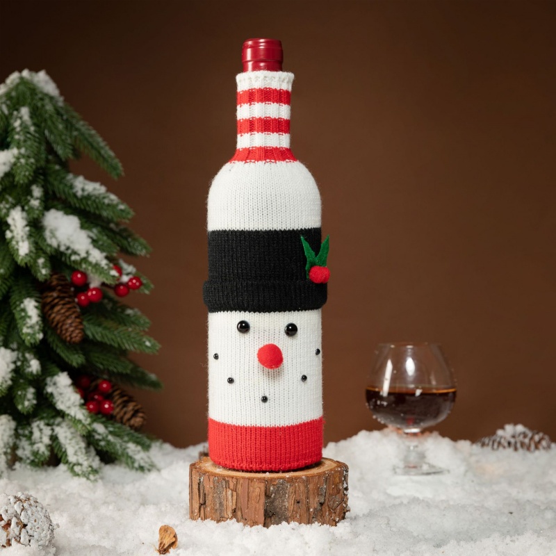 🎅Christmas Cartoon knitted wine bottle set🍷