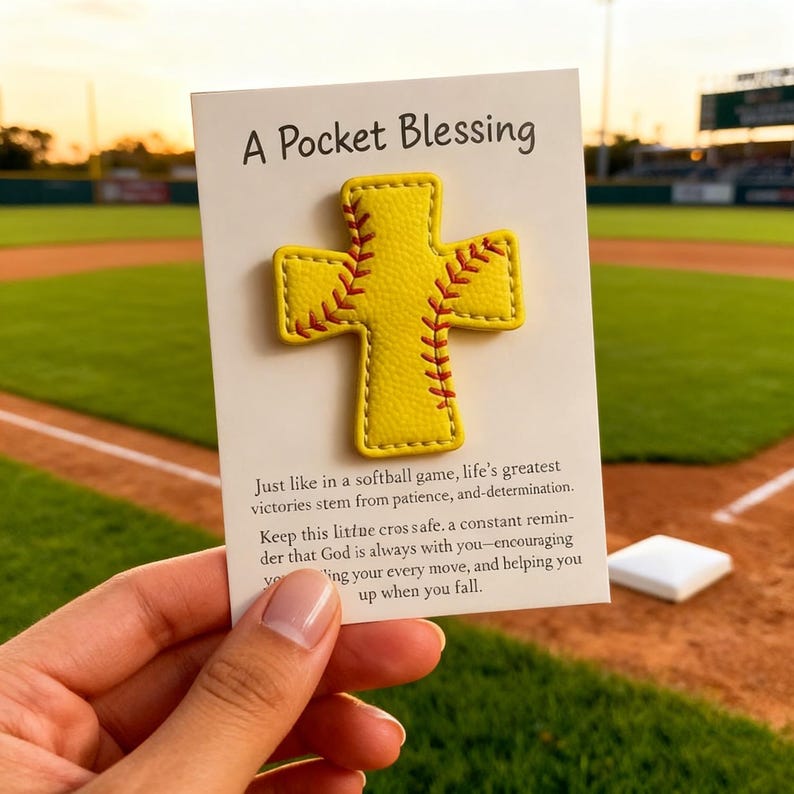 ⚾ Baseball Cross Blessing Card – Pocket Blessing for Sports Lovers