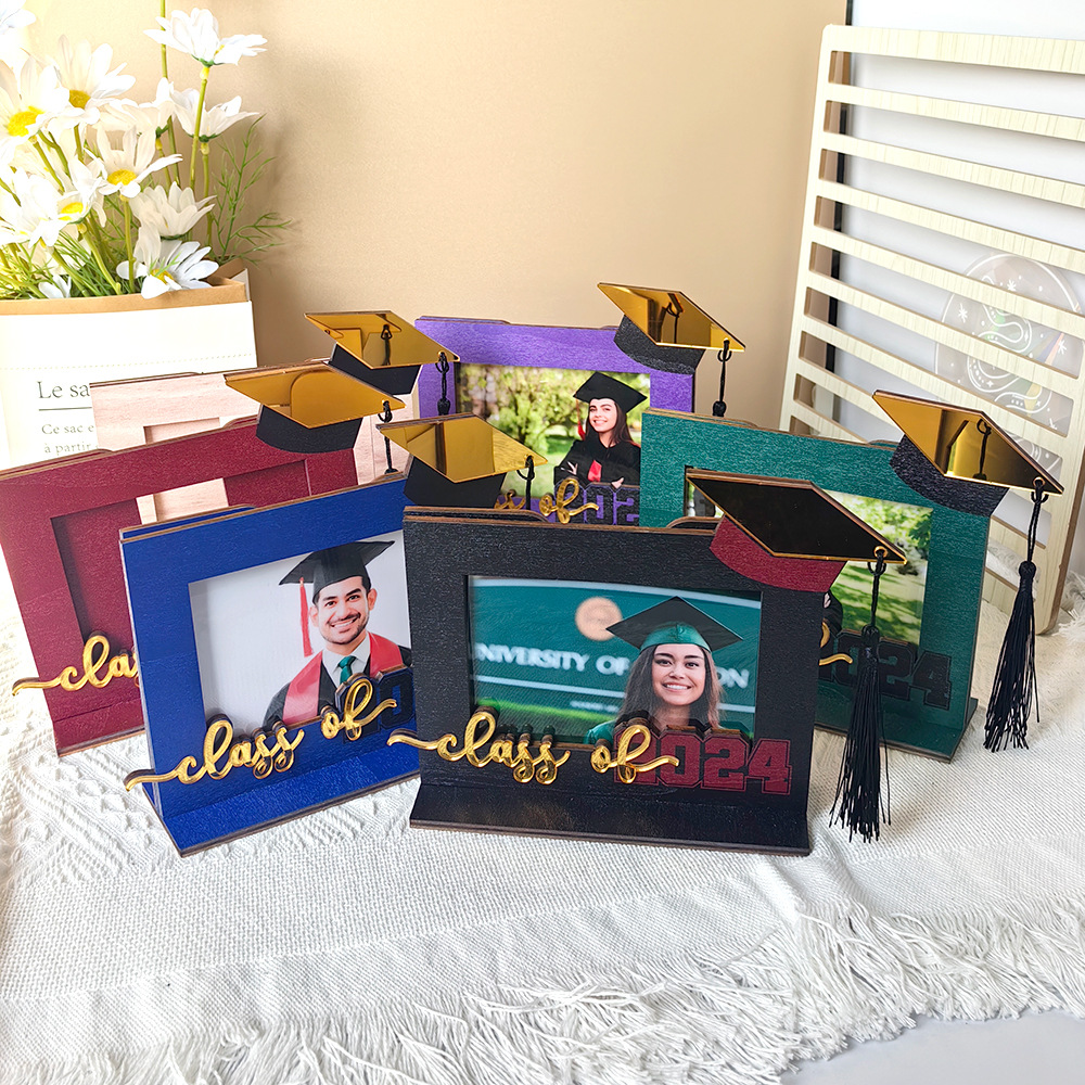 🎓2024 Graduation Photo Wooden Photo Frame Ornaments-Perfect Gift💝