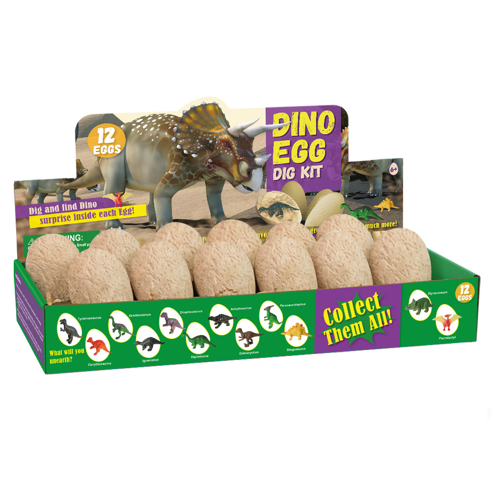Puzzle Toy-Dinosaur Egg Dig Kit-12 Different Dino Toys