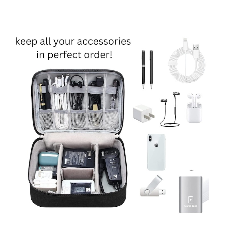Compact waterproof travel gadget bag