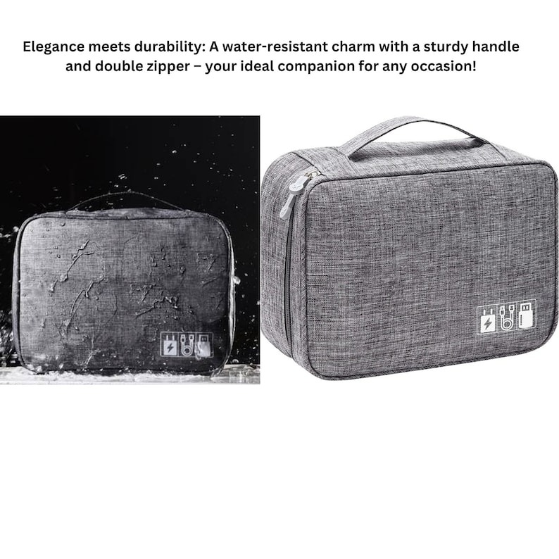 Compact waterproof travel gadget bag