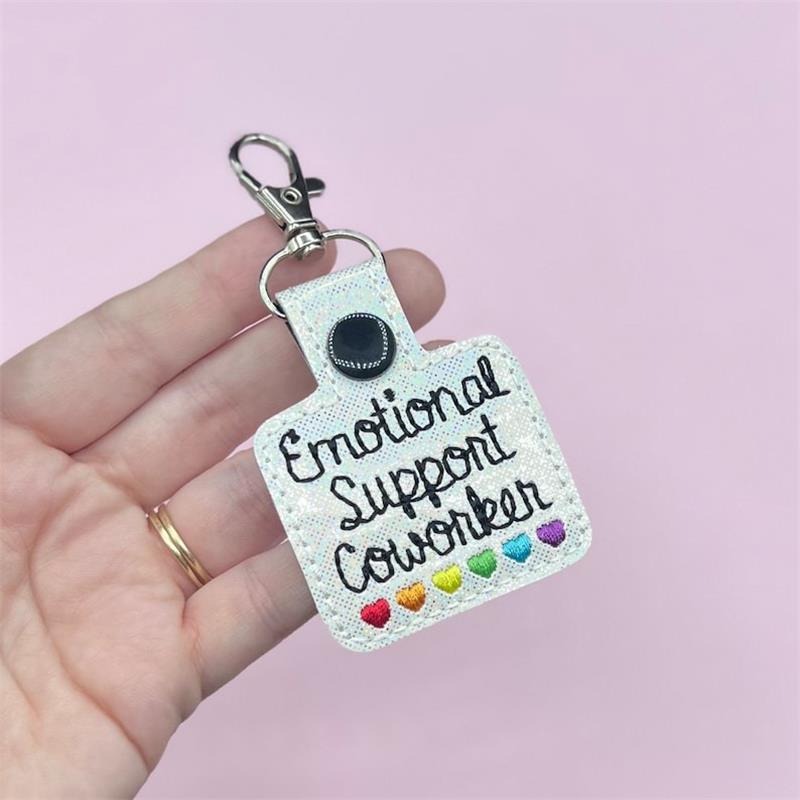🌈Rainbow Hearts Emotional Support Keychain💕