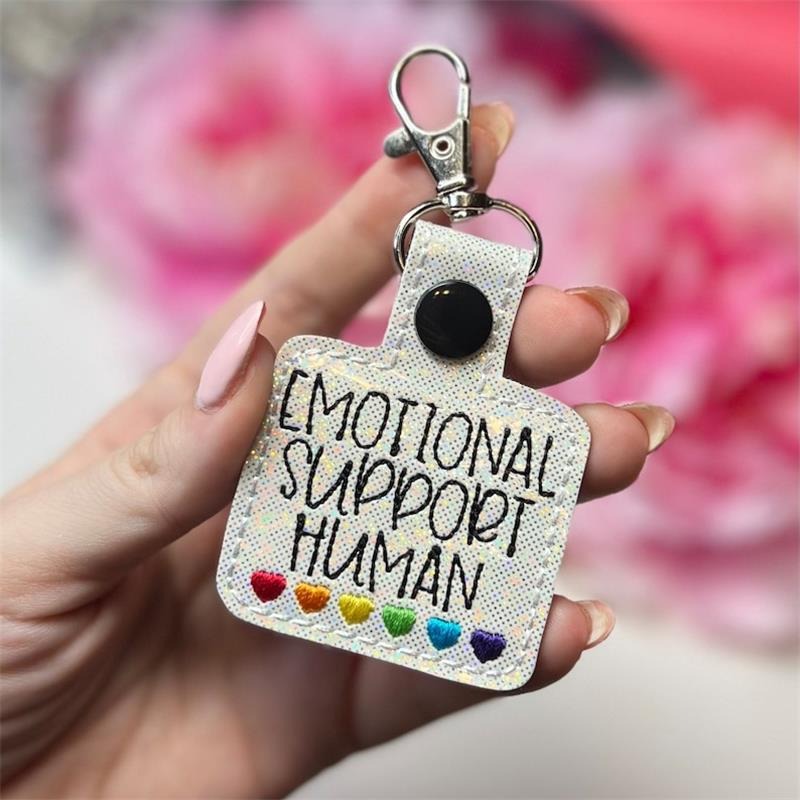 🌈Rainbow Hearts Emotional Support Keychain💕