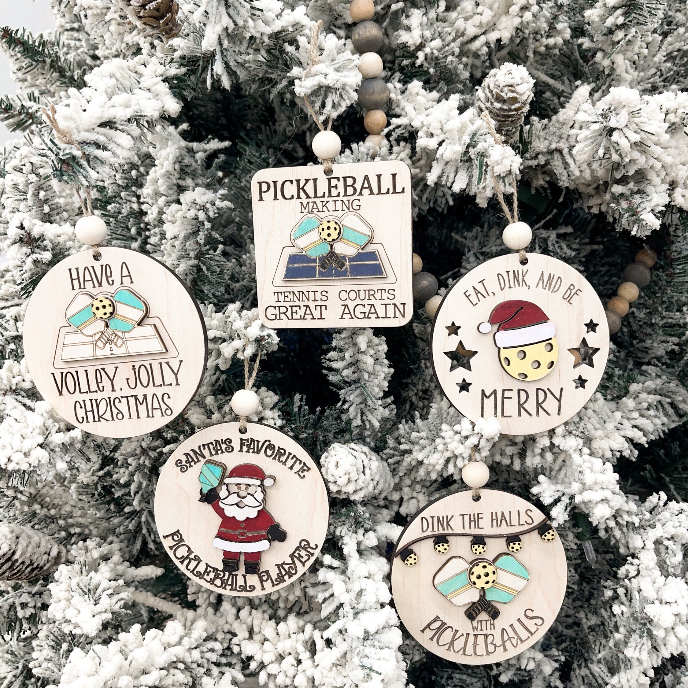 🤣Funny Cute Pickleball Ornament- Pickleball Christmas🎄