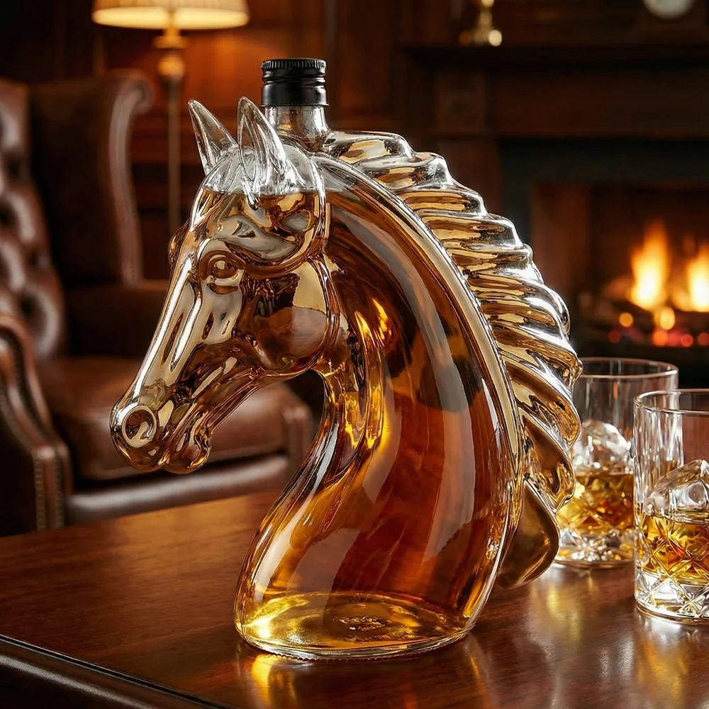 🐎 Majestic Horse Head Whiskey Bottle