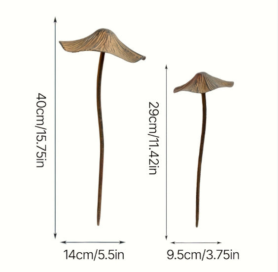 🔥Summer Hot Sale🍄Vintage Metal Mushroom Garden Stakes, Whimsical Outdoor Yard Decor